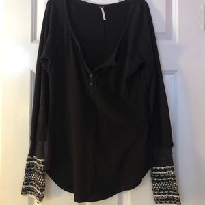 Black Free People Sweater Shirt
